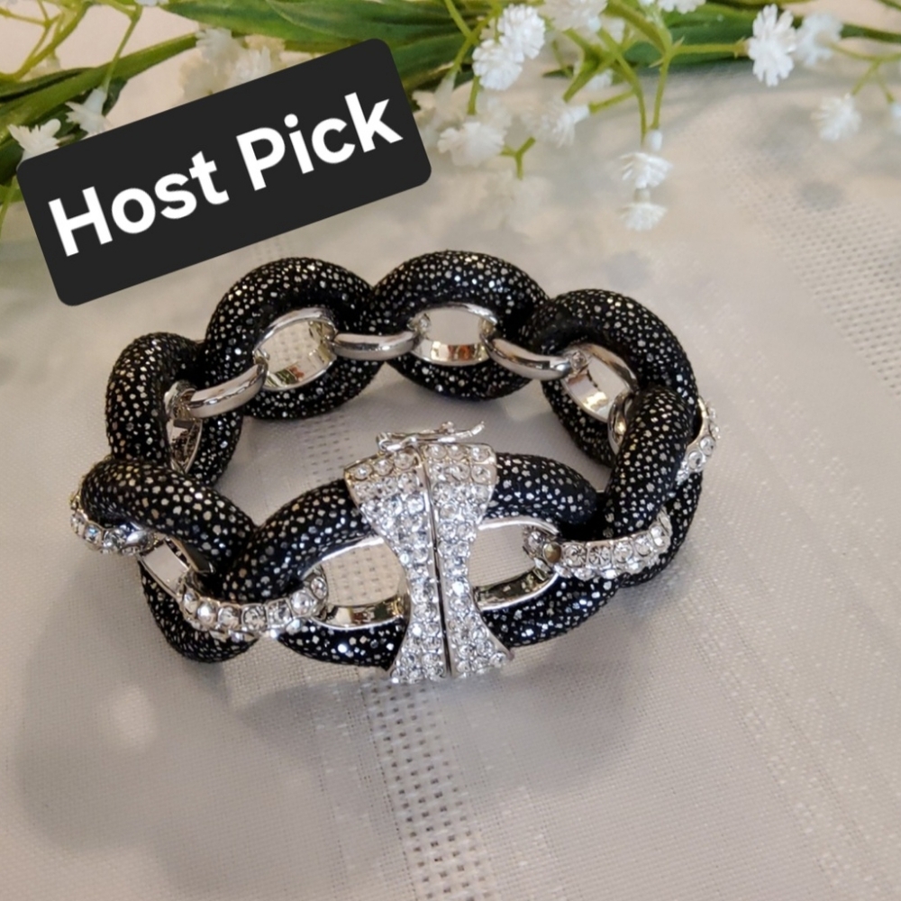 Joan Boyce Crystal Pave Cord Bracelet